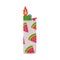 Lighter with Watermelon Case as Portable Device for Igniting Cigarette and Generating Flame Vector Illustration