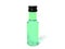 Lightgreen bottle on white background