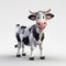 Lighthearted Cartoon Cow With Realist Lifelike Accuracy