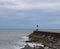 Lighthouse at Aberystwyth overlooking the Irish Sea