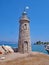 Lighthouse in Aigio, Greece on the Corinthian Gulf