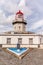 Lighthouse Arnel on the Sao Miguel Island in the Azores Archipelago, Portugal