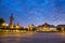 Lighthouse by the Baltic pier in Sopot at dusk, Poland