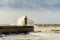 Lighthouse battered by huge waves on Portuguese Atlantic Ocean