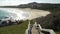 Lighthouse beach seen from the lighthouse in Port Macquarie in the summer, Australia