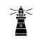 Lighthouse black glyph icon