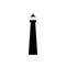 Lighthouse black sign icon. Vector illustration eps 10