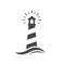 Lighthouse black vector icon