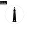 Lighthouse black and white flat icon