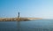 Lighthouse and breakwaters in Port Constanta