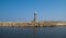 Lighthouse and breakwaters in Port Constanta