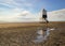 Lighthouse at Burnham-on-Sea during low tide