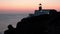 Lighthouse Cabo Vicente in Sagres Portugal by night