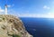 Lighthouse cap de barbaria in formentera on the cliff