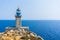 Lighthouse at cape Tainaron lighthouse in Mani Greece.