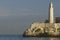 Lighthouse at Castillo del Morro, El Morro Fort, across the Havana channel, Cuba