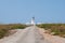 Lighthouse of the Cavalleria with road in Menorca