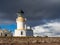 Lighthouse at Chanonry Point on Moray Firth, Scotland