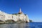 Lighthouse on cliff, Punto Carena - Capri island - Italy