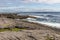 Lighthouse  and cliffs of Moher in background in Inisheer island