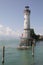 Lighthouse clock at Lindau harbour entrance, Bodensee