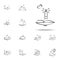 lighthouse cloud sun icon. Landspace icons universal set for web and mobile