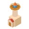 Lighthouse coast icon, isometric 3d style