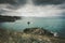 Lighthouse and coast landscape in Brittany, France