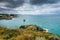 Lighthouse and coast landscape in Brittany, France