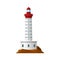 Lighthouse coast night sign light house sea beacon