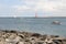 Lighthouse at the coastline, warnemuende, rostock, germany