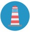 Lighthouse Color Illustration Vector Icon