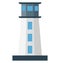 Lighthouse Color Isolated Vector Icon that easily can be modified and edit.