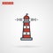 Lighthouse colored outline  icon