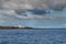 Lighthouse complex on Stroma Island, Orkneys, Scotland.