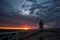 Lighthouse at dawn in Nantucket
