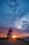 Lighthouse at dawn in Nantucket