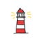 Lighthouse doodle icon