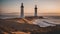 lighthouse at dusk The landmark Swakopmund lighthouse