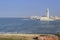 Lighthouse El Hank top panoramic view to Grande Mosquee Hassan II