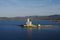 The lighthouse at the entrance of Olbia`s gulf