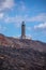 Lighthouse Faro de Orchilla with lava formation at El Hierro Canary Islands