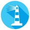 Lighthouse flat icon vector illustration