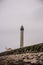 Lighthouse on a gloomy day in Leca de Palmeira, Portugal