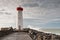 Lighthouse of Grau d`Agde, in winter, in HÃ©rault, in Occitanie, in France