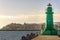 Lighthouse at the harbor entrance