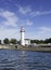 the lighthouse and harbor from Hellevoetsluis
