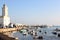 Lighthouse and harbour of Manfredonia, Italy