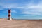 Lighthouse at heligoland dune island