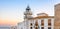 Lighthouse in historical center of Peniscola, Spain